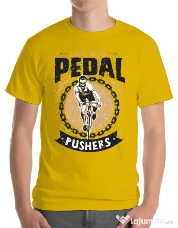 Tricou ADLER barbat Pedal pushers Galben
