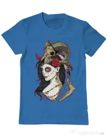 Tricou ADLER barbat Dead Queen Albastru azuriu