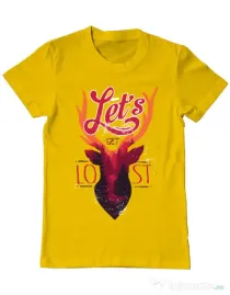 Tricou ADLER barbat Lets get lost Galben