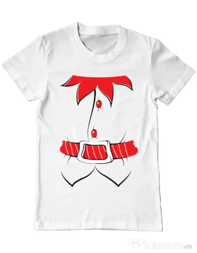 Tricou ADLER barbat Santa helper Alb