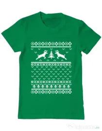 Tricou ADLER barbat Ugly sweater Verde mediu