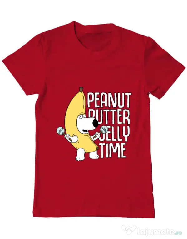 Tricou ADLER barbat Peanut butter jelly time Rosu