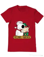 Tricou ADLER barbat Friends forever Rosu