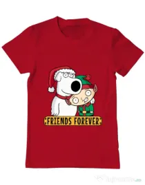 Tricou ADLER barbat Friends forever Rosu