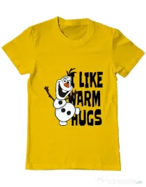 Tricou ADLER barbat I like warm hugs Galben