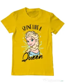 Tricou ADLER barbat Shine like a queen Galben
