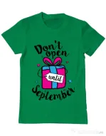 Tricou ADLER barbat Dont open until September Verde mediu