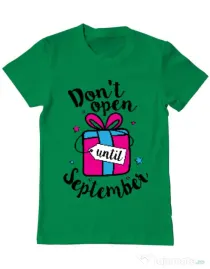 Tricou ADLER barbat Dont open until September Verde mediu