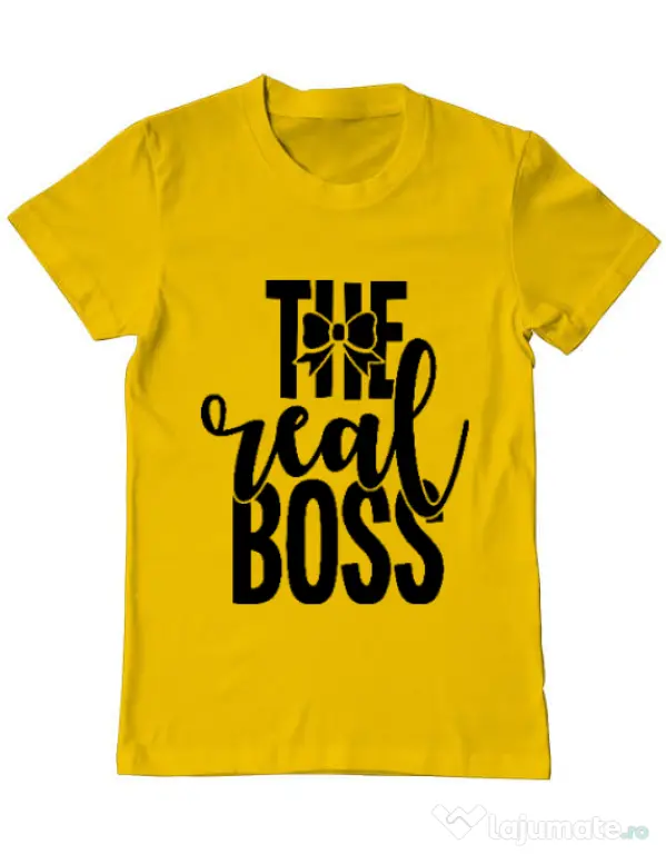 Tricou ADLER barbat The real boss Galben