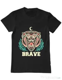 Tricou ADLER barbat Brave Negru