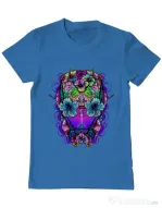 Tricou ADLER barbat Flower helmet Albastru azuriu