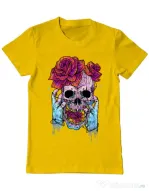 Tricou ADLER barbat Hand skull Galben