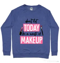 Bluza ADLER barbat A waste of makeup Albastru melanj