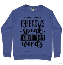 Bluza ADLER barbat Eyebrows speak louder Albastru melanj