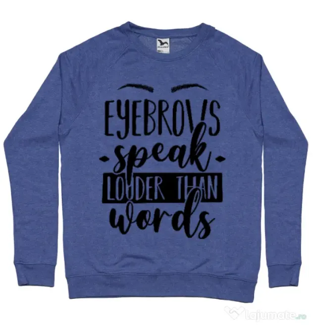 Bluza ADLER barbat Eyebrows speak louder Albastru melanj