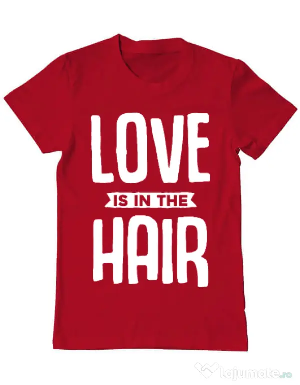 Tricou ADLER barbat Love is in the hair Rosu