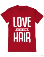 Tricou ADLER barbat Love is in the hair Rosu