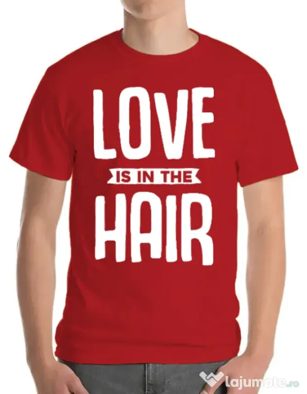 Tricou ADLER barbat Love is in the hair Rosu
