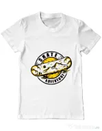 Tricou ADLER barbat Skate adventure Alb