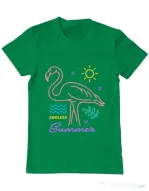Tricou ADLER barbat Flamingo endless summer Verde mediu