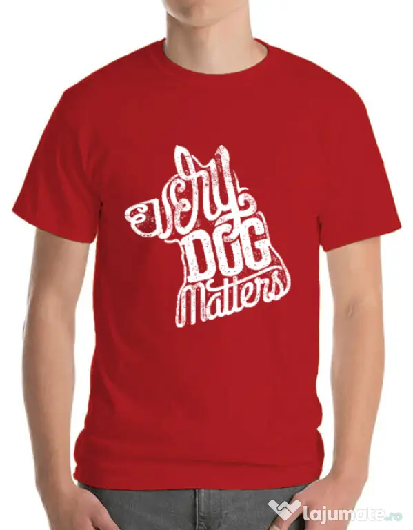 Tricou ADLER barbat Every dog matters 2 Rosu