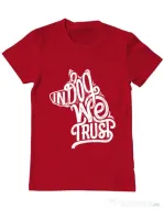 Tricou ADLER barbat In dog we trust Rosu