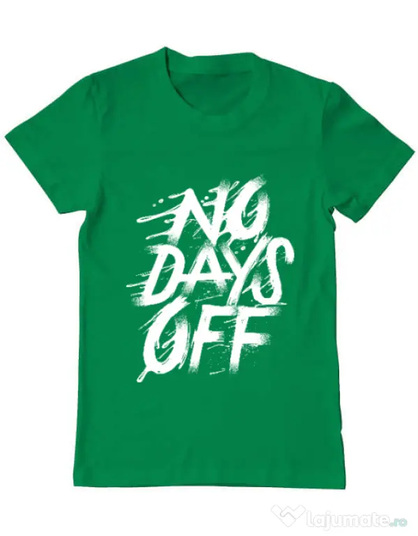 Tricou ADLER barbat No days off Verde mediu