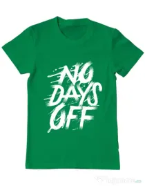 Tricou ADLER barbat No days off Verde mediu