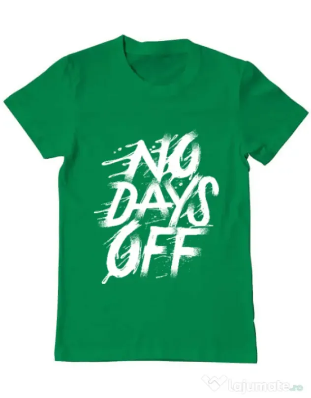 Tricou ADLER barbat No days off Verde mediu
