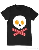Tricou ADLER barbat Breakfast skull Negru