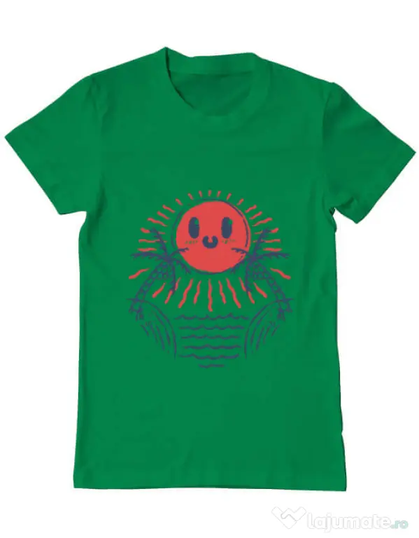 Tricou ADLER barbat Hello sunset Verde mediu