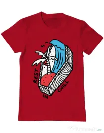Tricou ADLER barbat Rest in chill Rosu