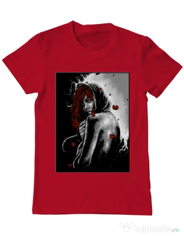 Tricou ADLER barbat Solitude Rosu