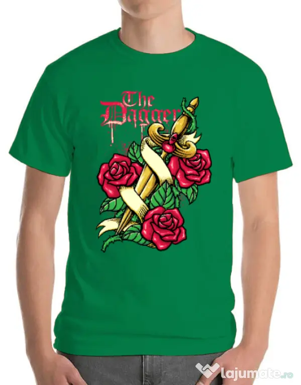 Tricou ADLER barbat The dagger Verde mediu