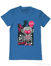 Tricou ADLER barbat Bad monkey Albastru azuriu
