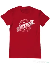 Tricou ADLER barbat When nothing goes right Rosu