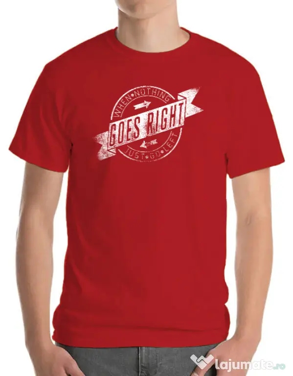 Tricou ADLER barbat When nothing goes right Rosu
