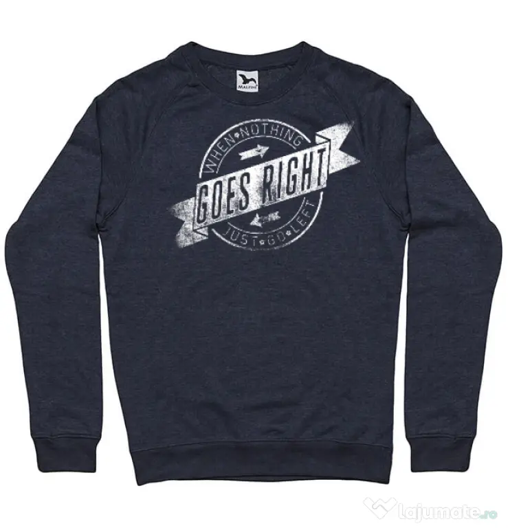 Bluza ADLER barbat When nothing goes right Denim inchis