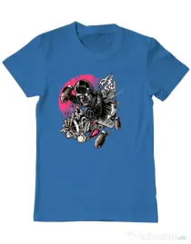 Tricou ADLER barbat Father attack Albastru azuriu