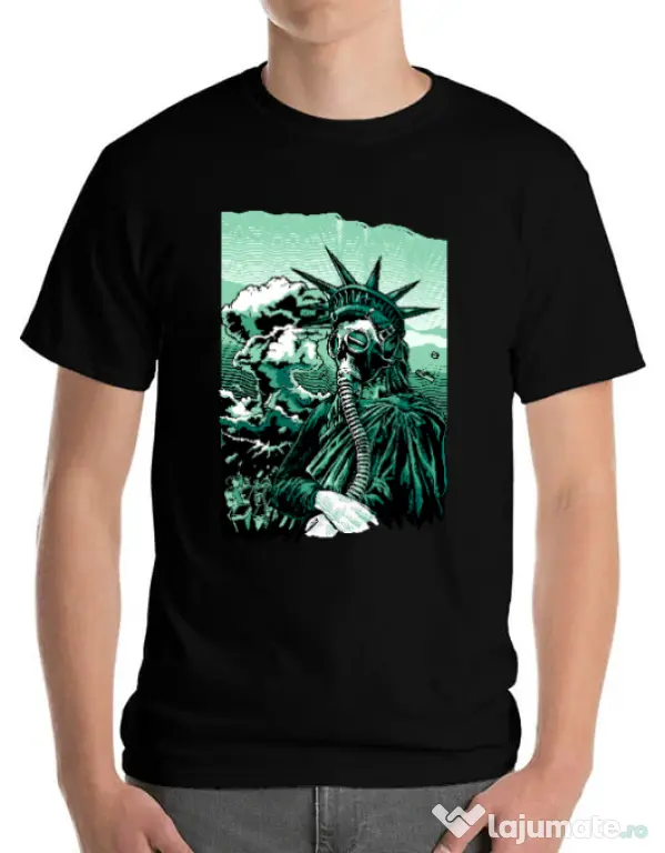 Tricou ADLER barbat Save the liberty Negru