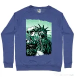 Bluza ADLER barbat Save the liberty Albastru melanj