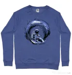 Bluza ADLER barbat Surfing in space Albastru melanj