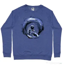 Bluza ADLER barbat Surfing in space Albastru melanj