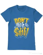 Tricou ADLER barbat Don't give a shit Albastru azuriu