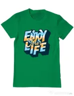 Tricou ADLER barbat Enjoy your life Verde mediu