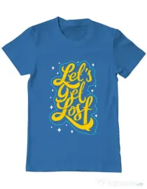Tricou ADLER barbat Let\'s get lost Albastru azuriu