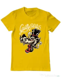 Tricou ADLER barbat Guilty parties Galben