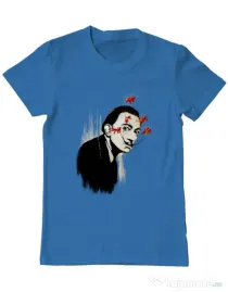 Tricou ADLER barbat Lift that moustache Albastru azuriu