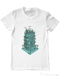 Tricou ADLER barbat Sound zone Alb