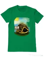 Tricou ADLER barbat I stay home Verde mediu